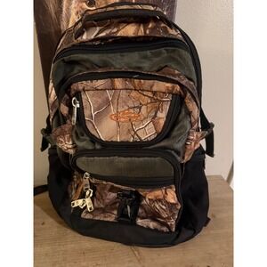 RealTree Camouflage Backpack Outdoor Hiking Hunting Travel Bag‎ Orange Lining